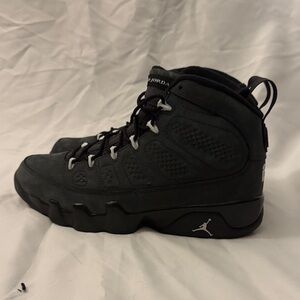 Air Jordan 9  Anthracite Retro Black High Top Athletic Sneakers Men's Sz 9